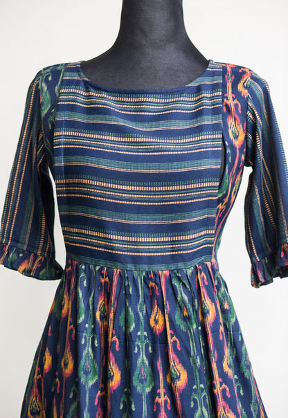 Peacock Flair Maternity Feeding Dress