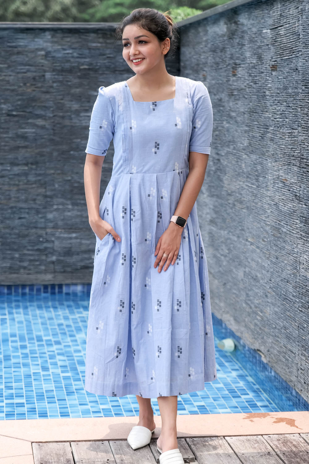 SUMMER SKY Maternity Feeding Frock Dress