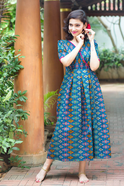 THE NINE GEMS Maternity Feeding  Maxi Dress