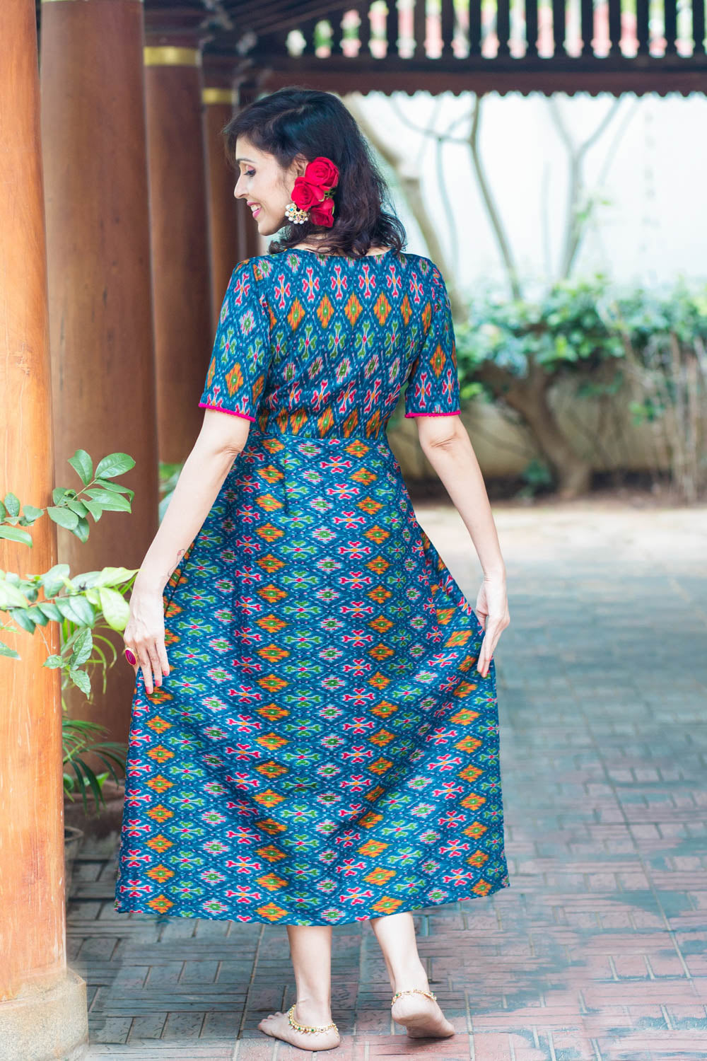 THE NINE GEMS Maternity Feeding  Maxi Dress