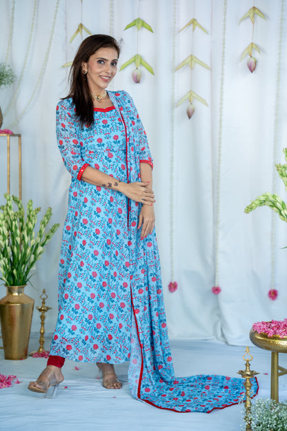 NILA ANARKALI SET 49 INCHES