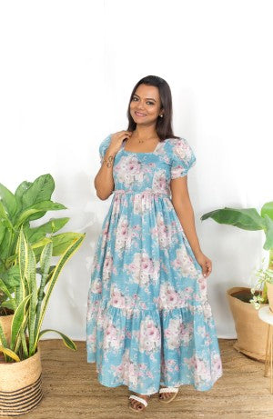 PASTEL PARADISE Maternity Feeding Maxi Dress