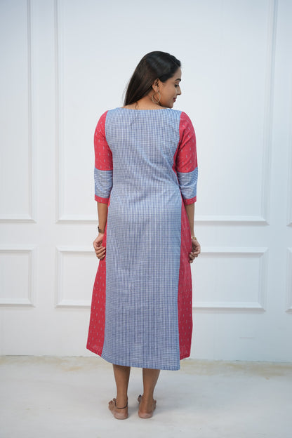 Coral Maternity Feeding Dress