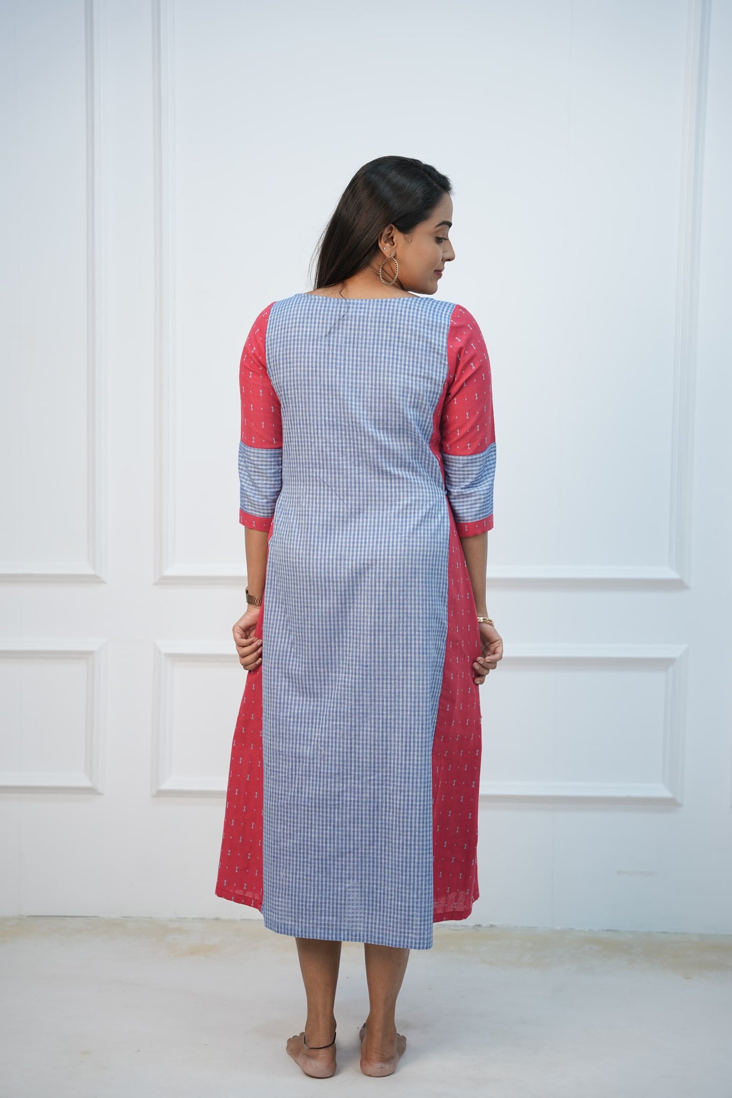 Coral Maternity Feeding Dress