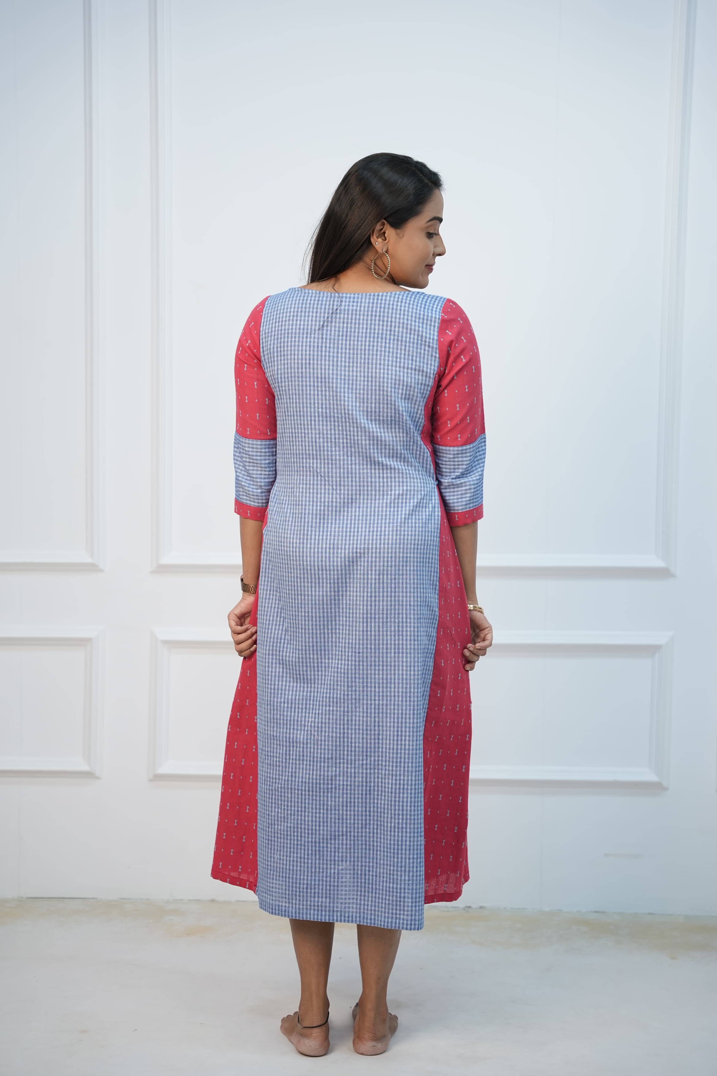 Coral Maternity Feeding Dress