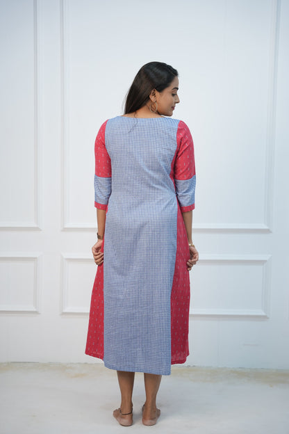 Coral Maternity Feeding Dress