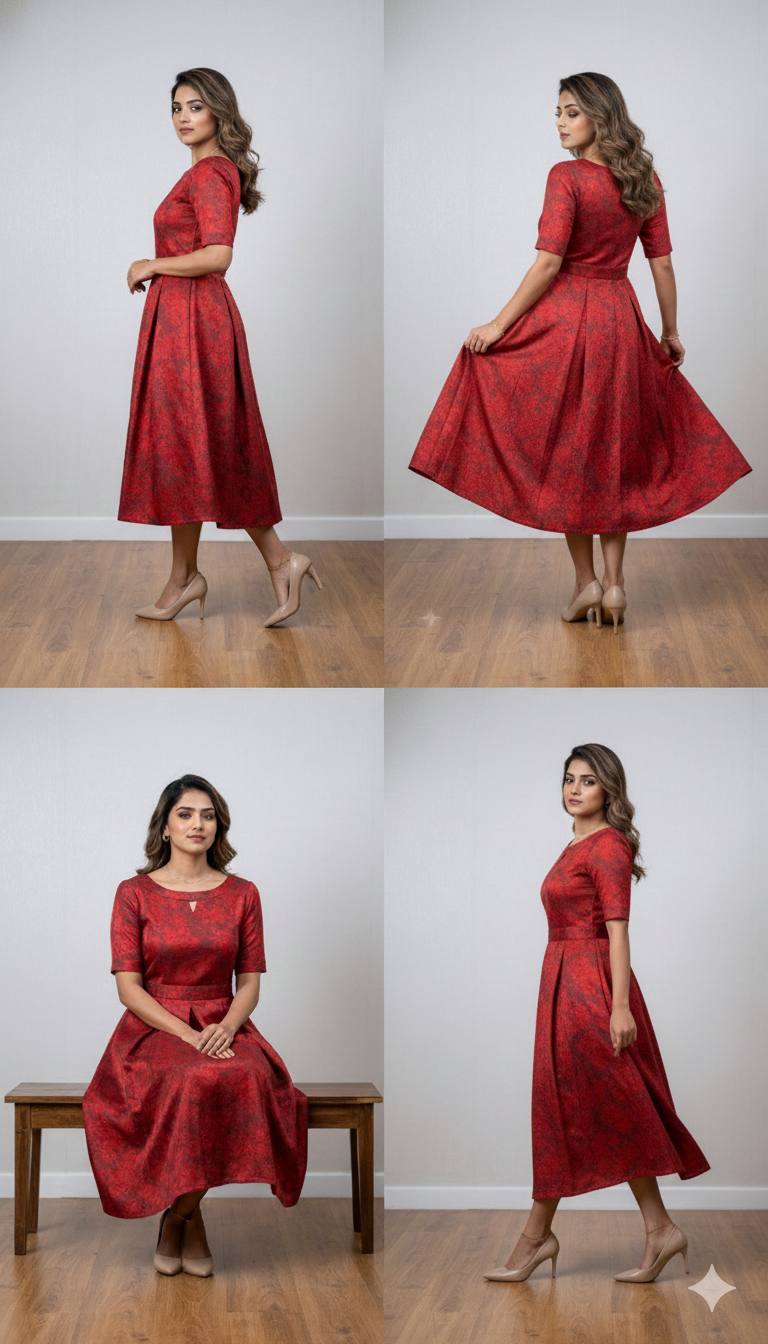 Red Amore Maternity Feeding Dress