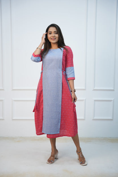 Coral Maternity Feeding Dress