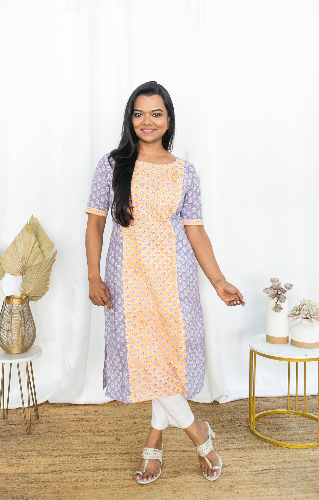 Sunlit Petals Feeding Kurta Top