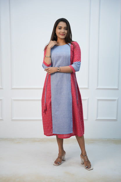 Coral Maternity Feeding Dress