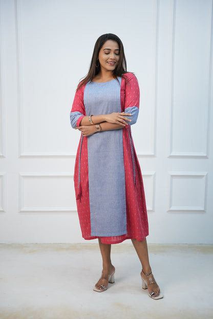 Coral Maternity Feeding Dress