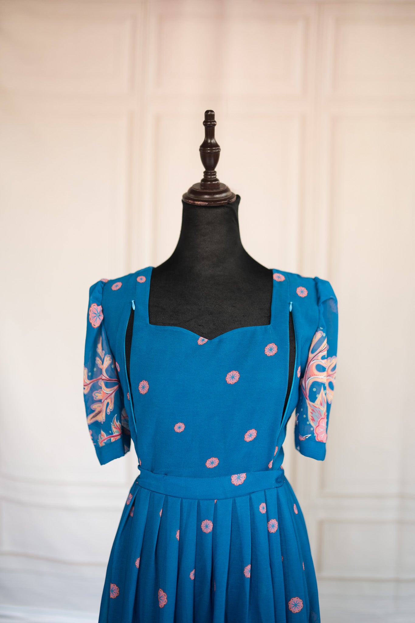 Bloom in blue Maternity Feeding Dress