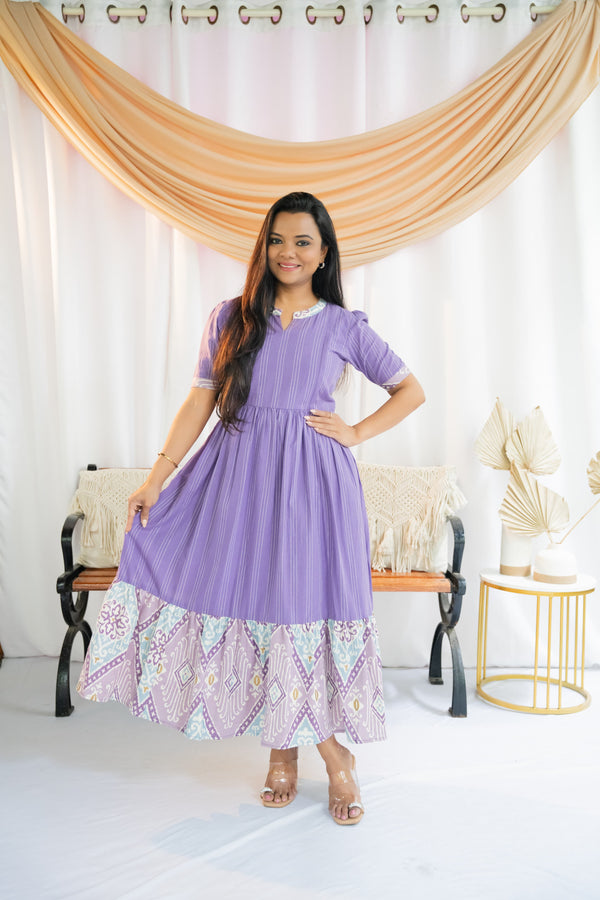 Lavendy Maternity Feeding Dress