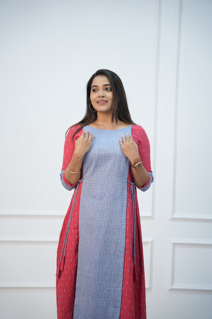 Coral Maternity Feeding Dress