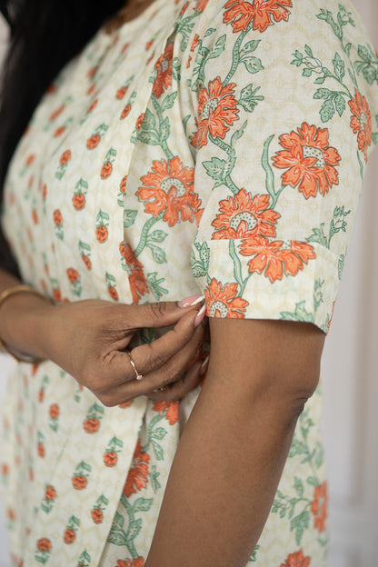 Orange Buds Maternity Feeding Kurta