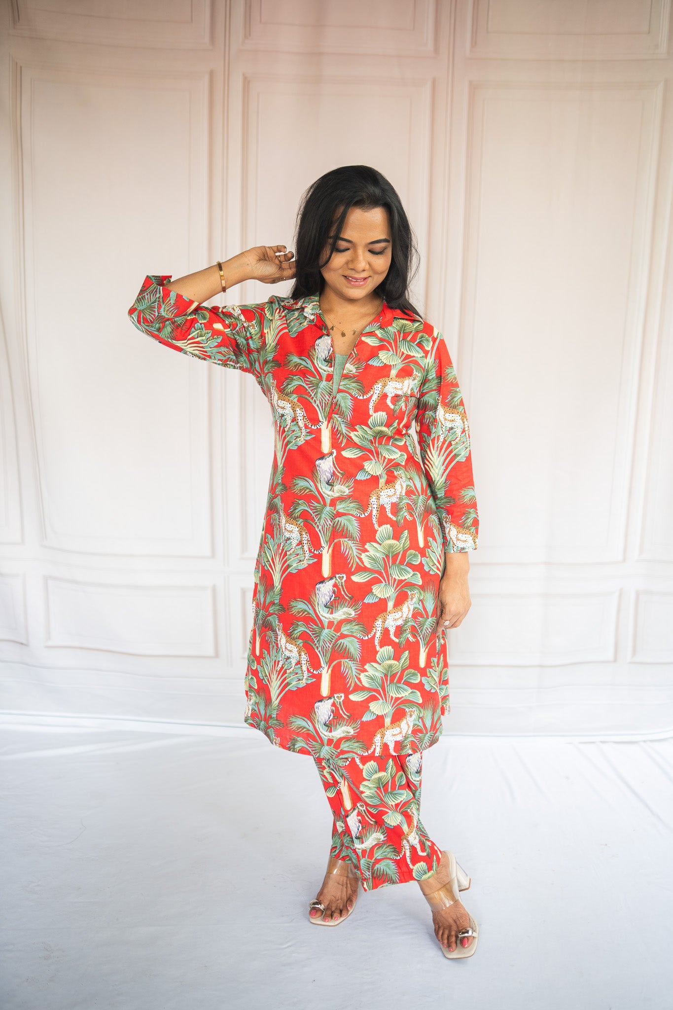 Savana Red Maternity Feeding Co-ord