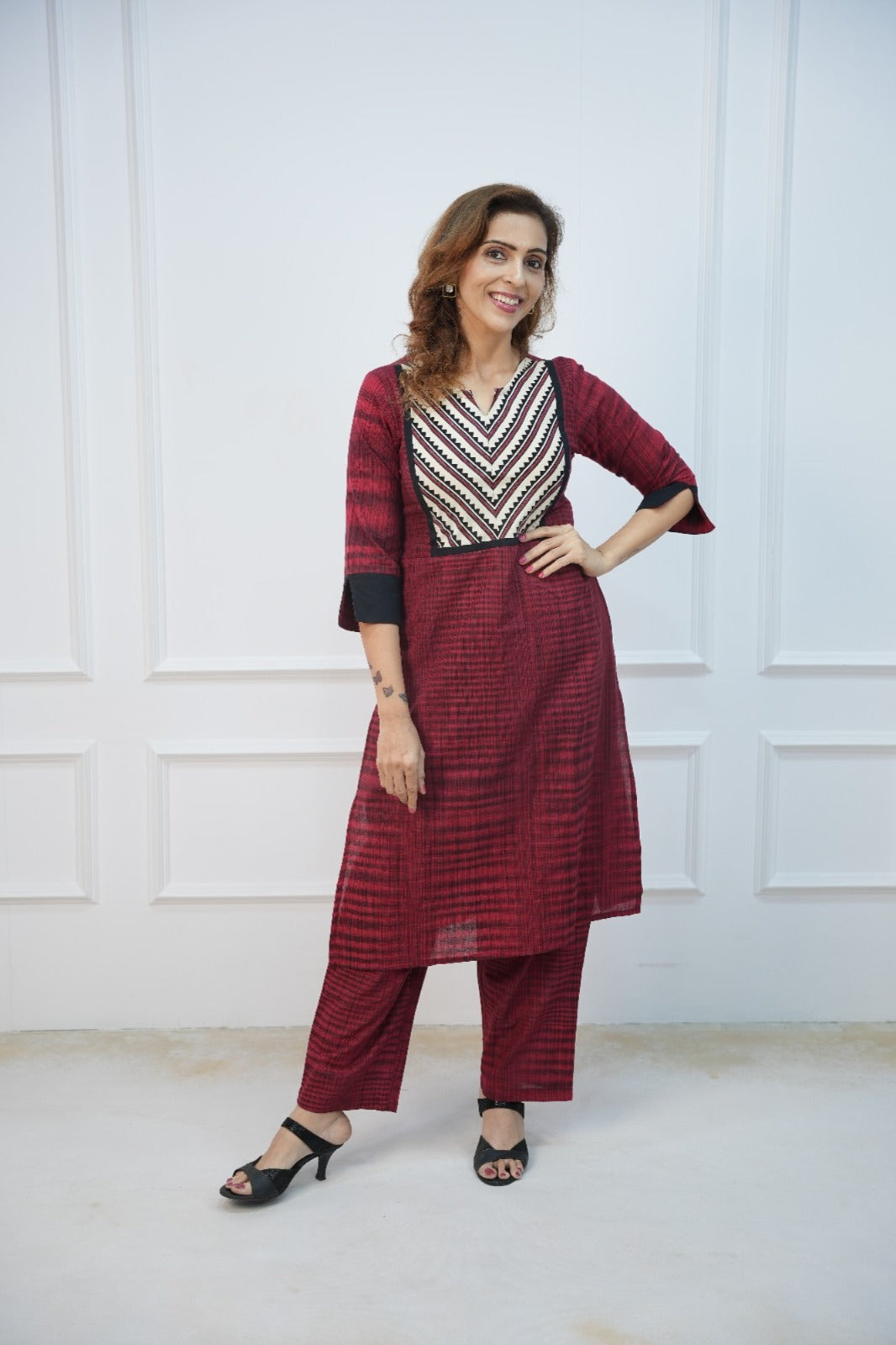 Red Rhythm Feeding Co-ord
