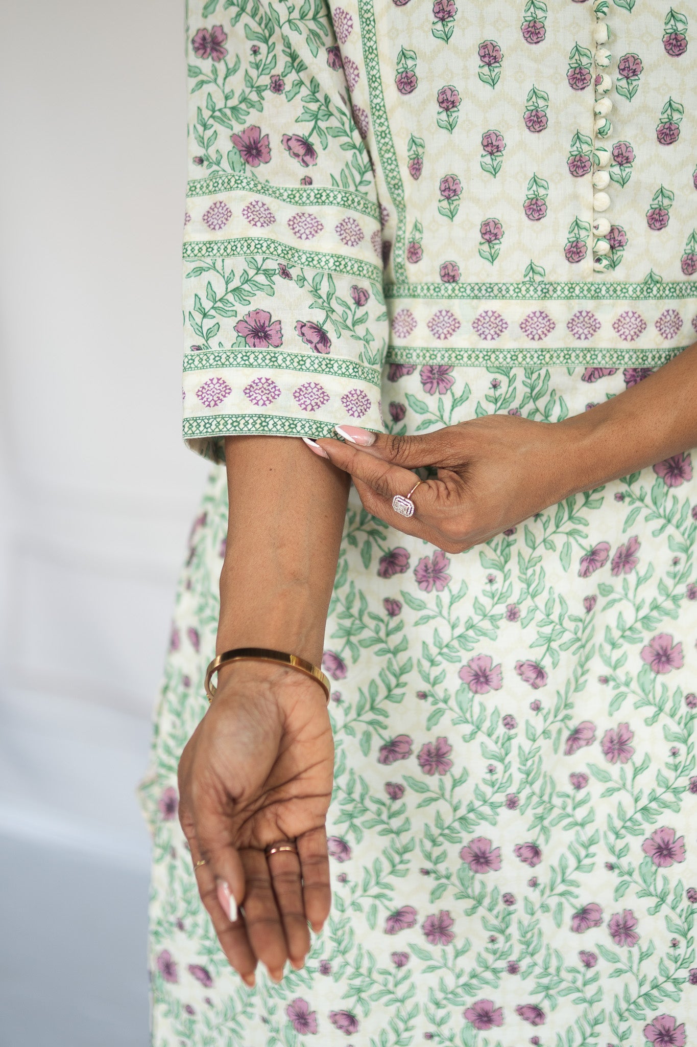 Purple Buds Maternity Feeding Kurta