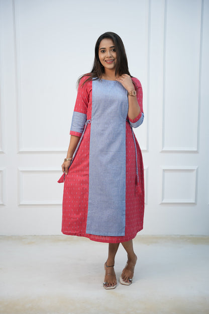 Coral Maternity Feeding Dress