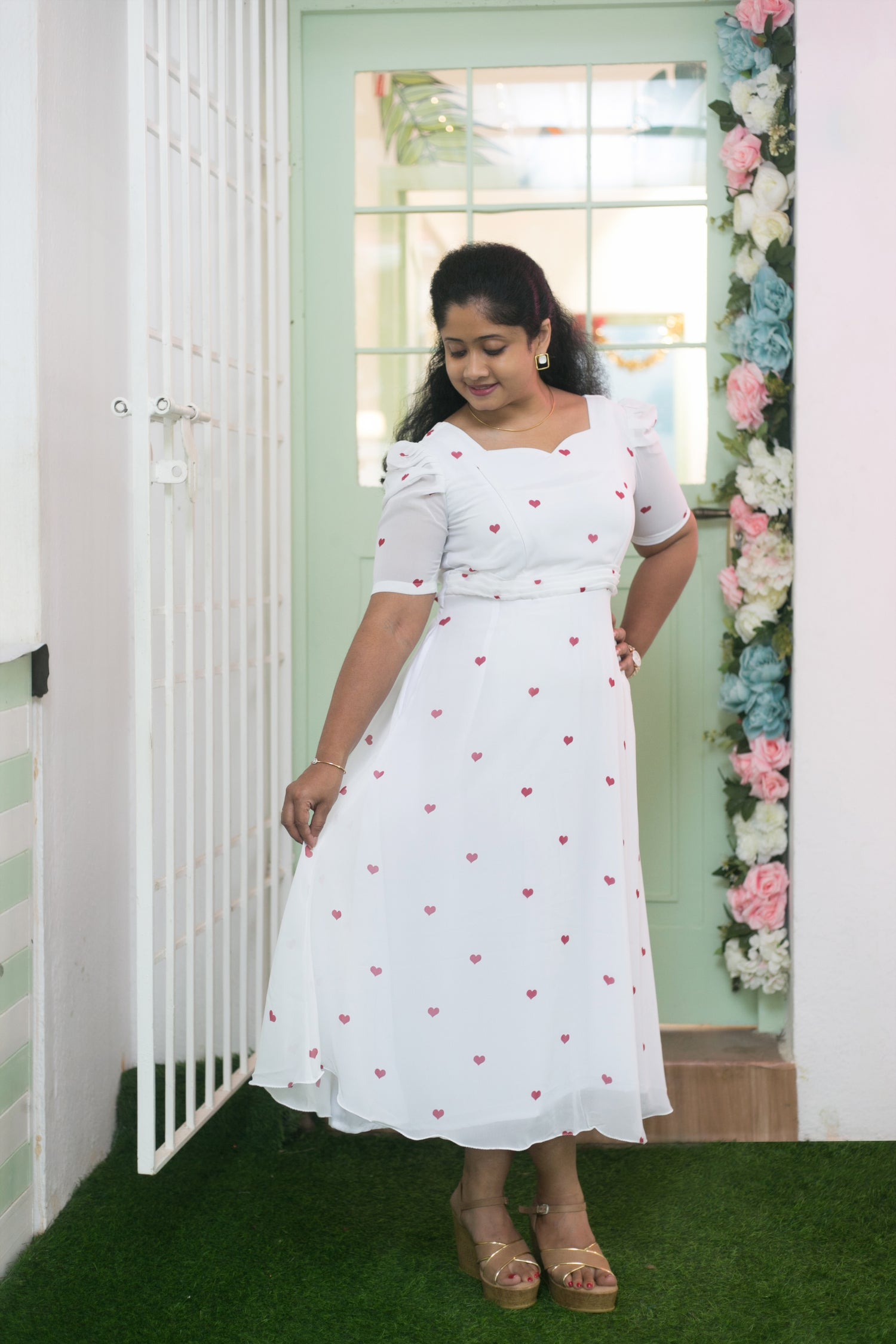 PEACE Maternity Feeding Georgette FROCK Dress