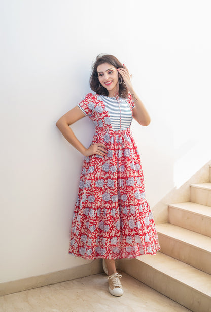 Bloomingdale Maxi Maternity Feeding Frock