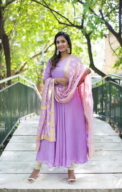 MAUVNESS Maternity Feeding Festive ANARKALI SET 47Inches