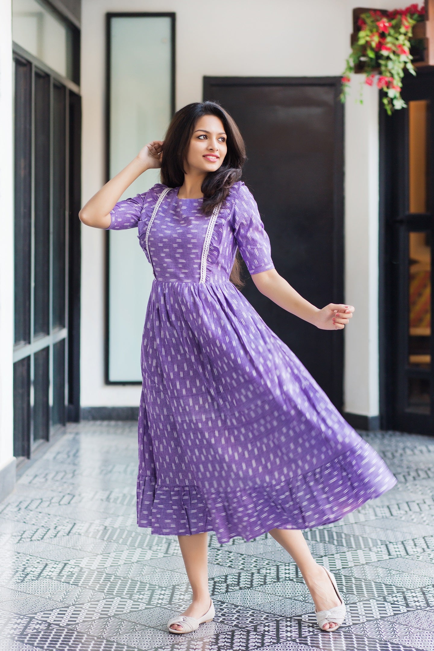 LAVENDEW Maternity Feeding Frock Dress