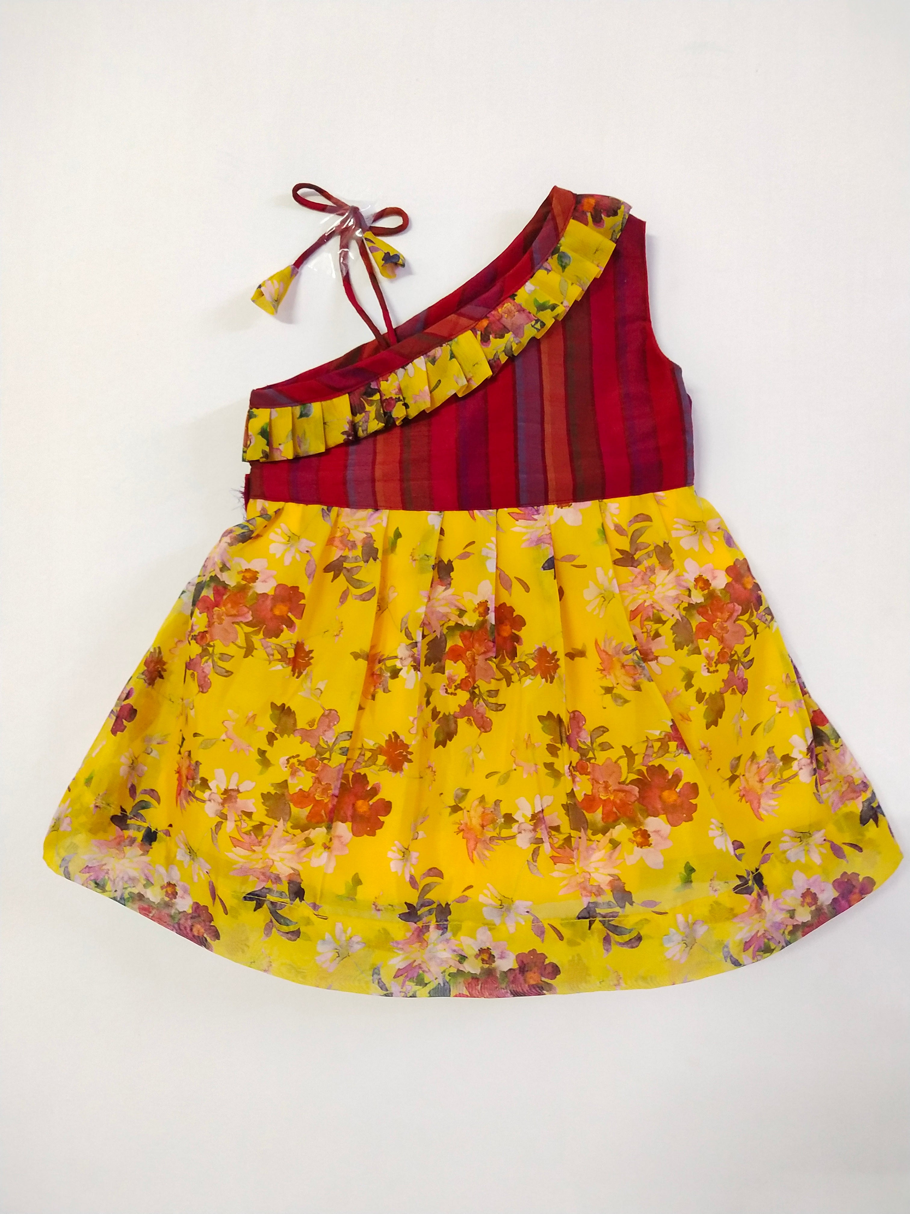 Tutty Fruity Tie Up Frock for baby girls