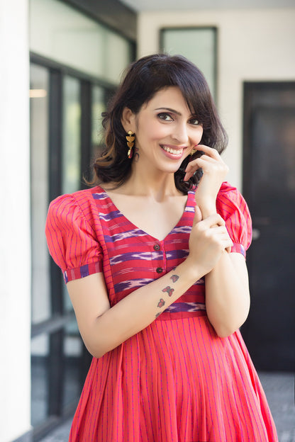 Lady in Red MAXI Dress With Feeding zips