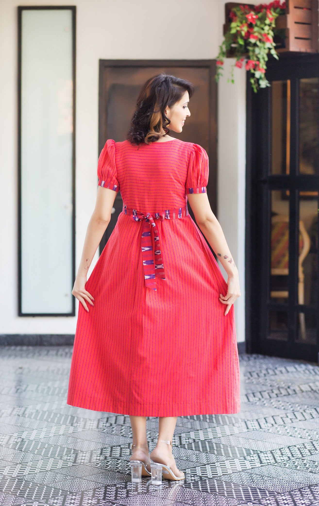 Lady in Red MAXI Dress With Feeding zips