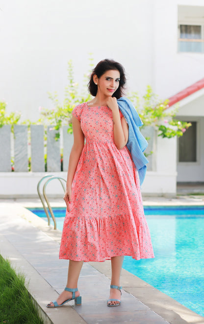 PEACH SKY  FROCK